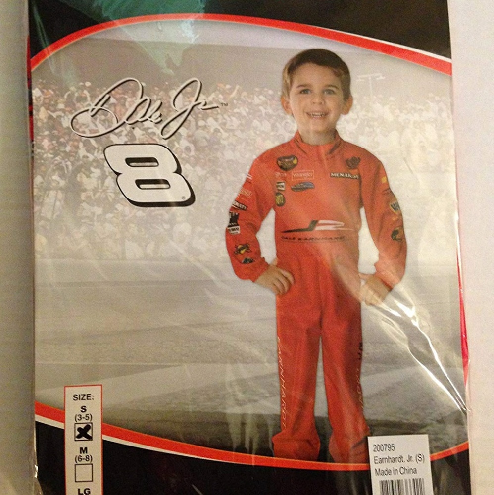 Nascar #8 Red Dale Earnhardt jr. Halloween Costume Boys Sm. 3-5